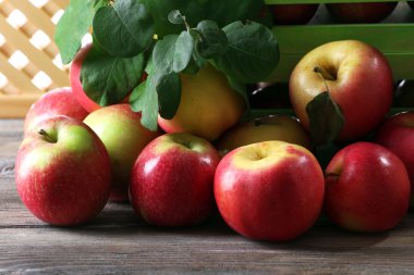 Sulu elma kutusunda, yakın çekim