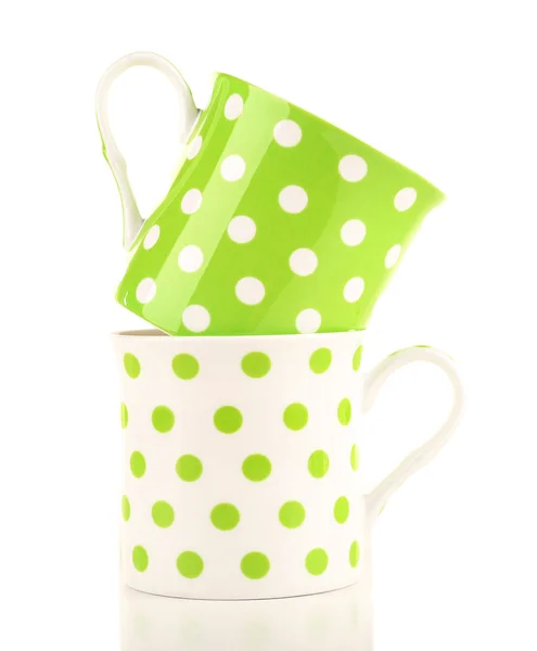 Polka dot mugs — Stock Photo, Image
