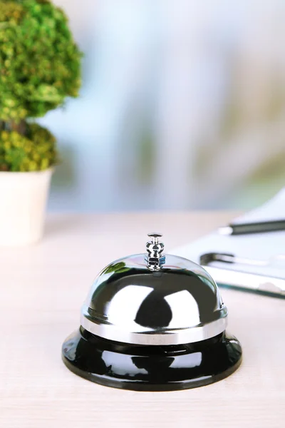 Reception bell on desk — Stock Photo, Image