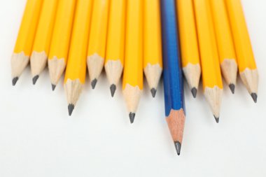 Individuality concept. Pencils close-up clipart