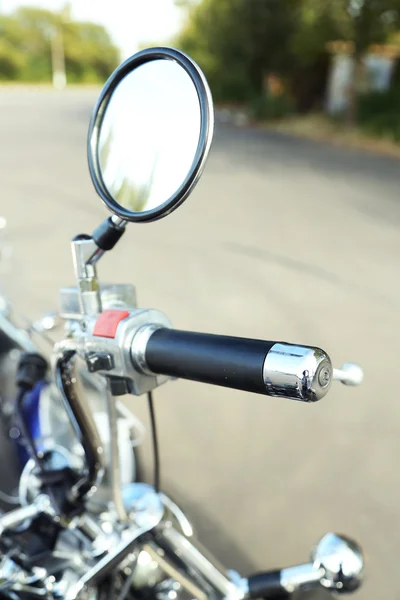 Detalhe da moto do motor, close-up — Fotografia de Stock