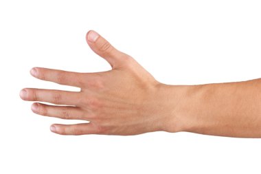 adamları el beyaz izole