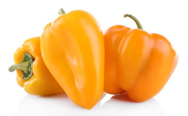 beyaz izole sarı biber