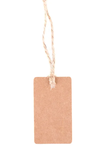 Brown blank tag — Stock Photo, Image
