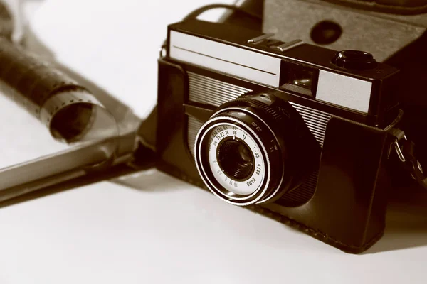 Old retro camera, close-up — Stock Photo, Image