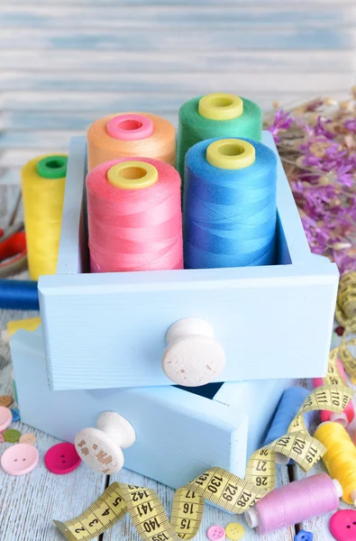 Sewing Accessories on table — Stock Photo, Image