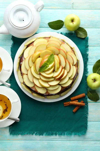 Домашній яблучний пиріг — стокове фото