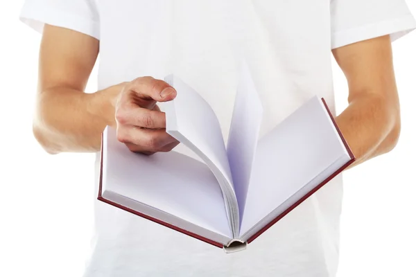 Man hold book — Stock Photo, Image