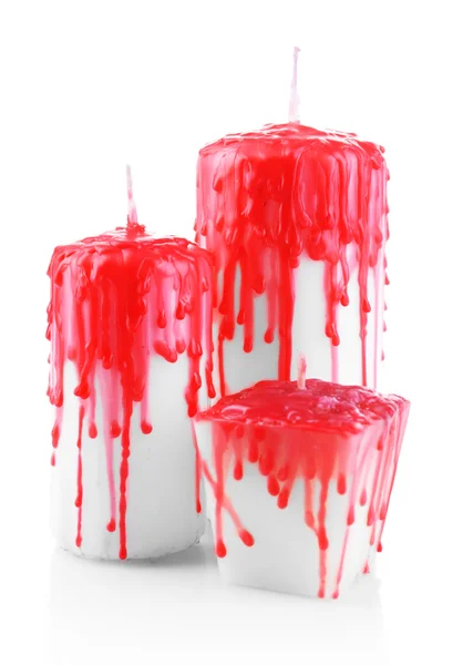 Krvavé svíčky pro Halloween — Stock fotografie