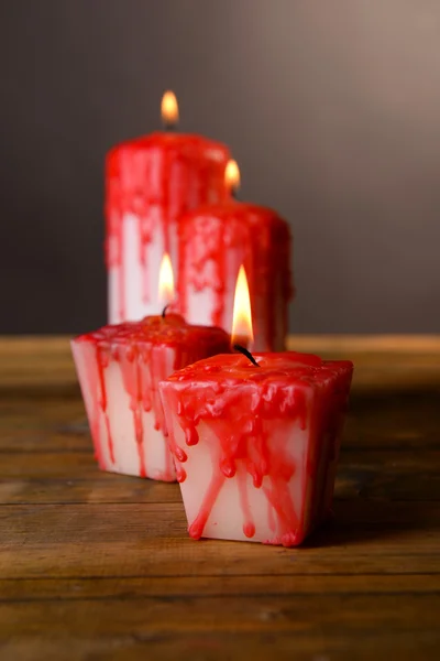 Velas sangrentas para o Halloween — Fotografia de Stock