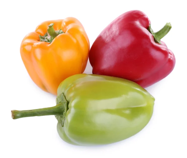 Peppers isolated on white — Stock Photo, Image