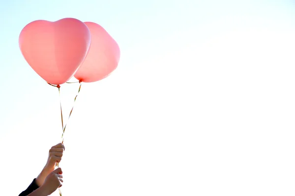 Love heart balloons — Stock Photo, Image