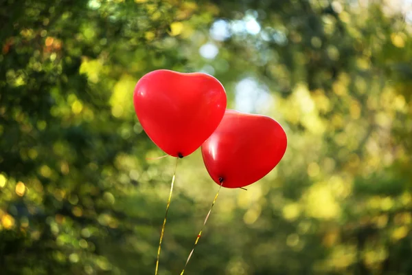 Balões de coração amor — Fotografia de Stock