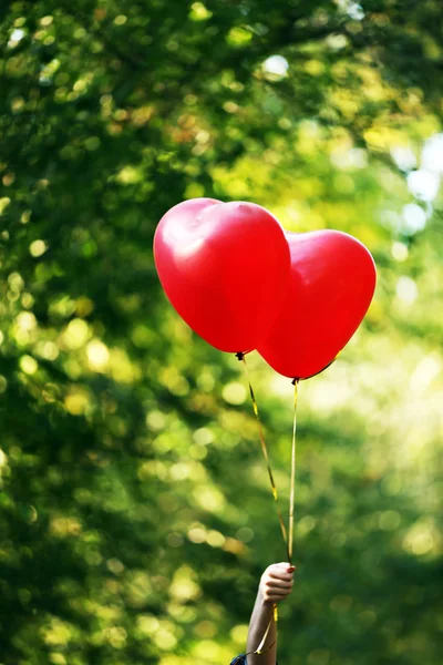 Love heart balloons — Stock Photo, Image