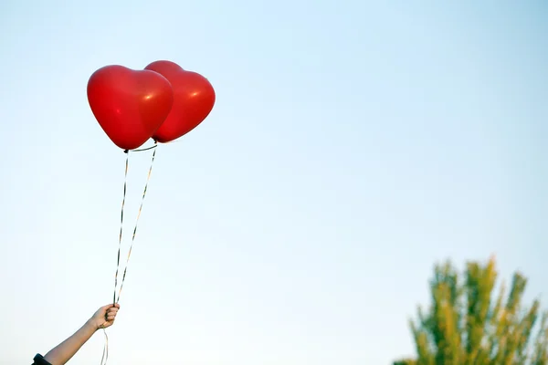 Aşk Kalp balonlar — Stok fotoğraf