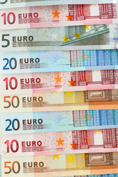 Banconote in euro colorate — Foto Stock