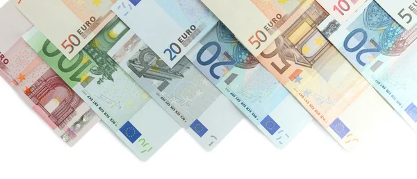 Billetes en euros de colores — Foto de Stock