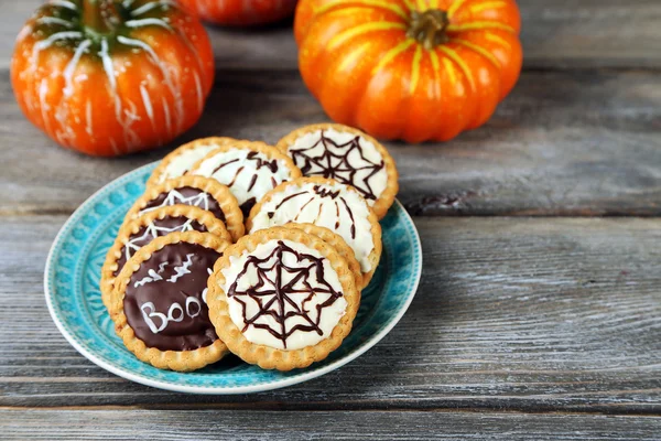 Вкусное печенье на Хэллоуин — стоковое фото