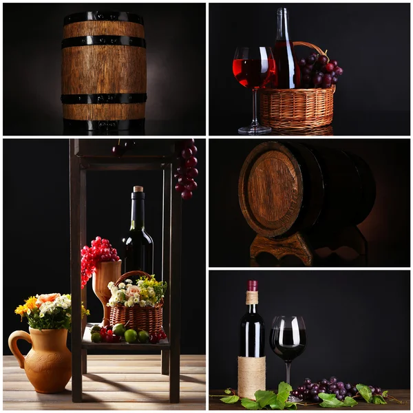 Weincollage — Stockfoto