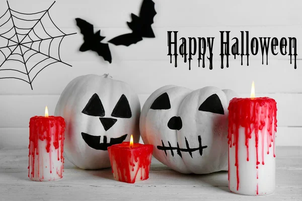 Calabazas de Halloween blancas — Foto de Stock