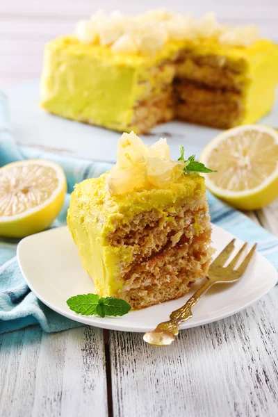 Välsmakande citron dessert — Stockfoto