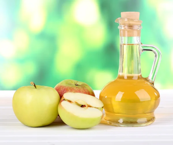 Apple cider vinegar in glass bottle — Stock Photo, Image