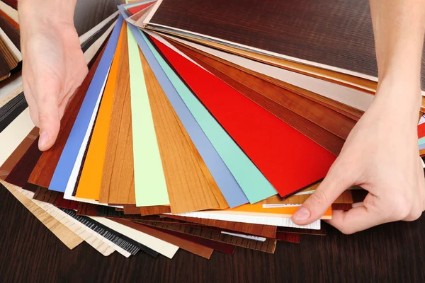 Color palette for furniture on table close-up — Stock Photo, Image