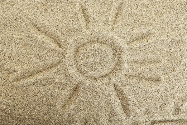 Picture on Sea sand — Stock Photo, Image