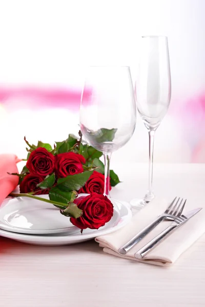 Cadre de table avec rose — Photo