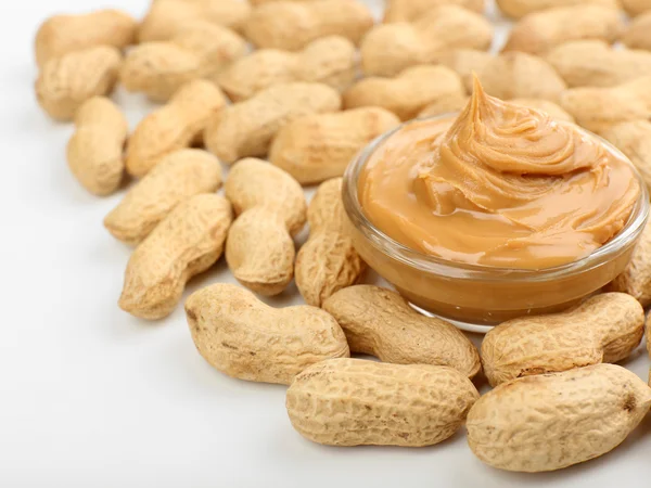 Manteiga de amendoim cremosa — Fotografia de Stock