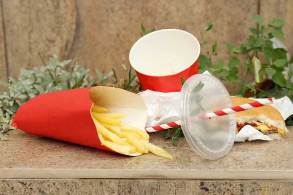 Fast food litter — Stock Photo, Image