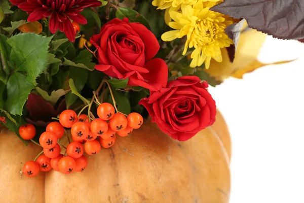 Beautiful autumn composition in pumpkin close up — Stock Photo, Image