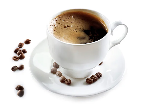 Біла чашка кави — стокове фото