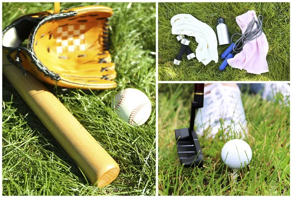 Collage deportivo al aire libre — Foto de Stock