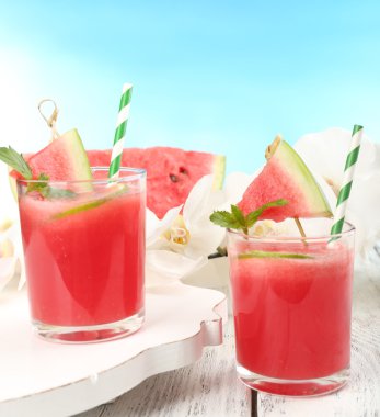 karpuz kokteyller tablo, yakın çekim