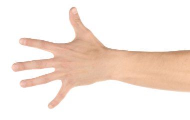adamları el beyaz izole