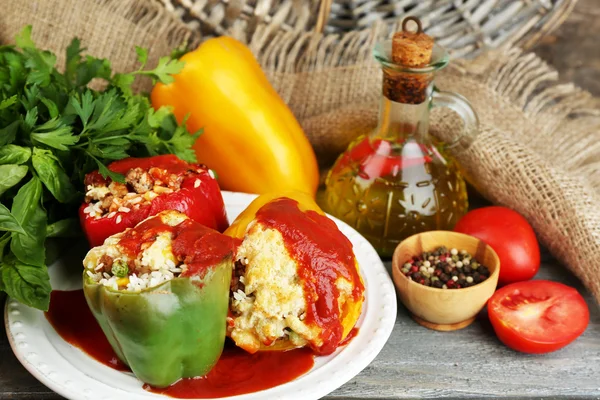 Pimientos rellenos preparados — Foto de Stock