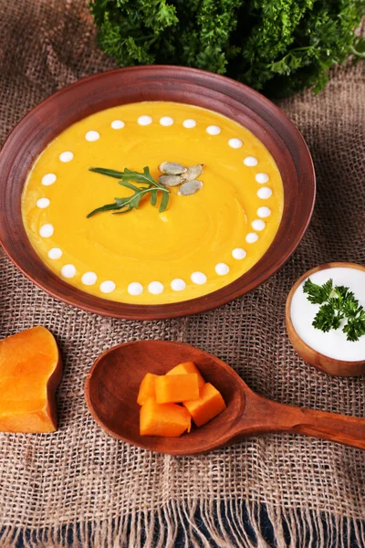 Sopa de calabaza — Foto de Stock