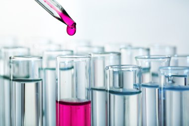 Test tüpleri yakın çekim