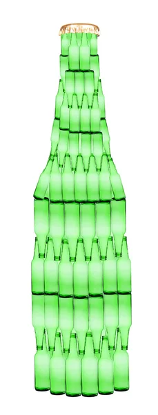 Beer bottle silhouette — Stock Photo, Image