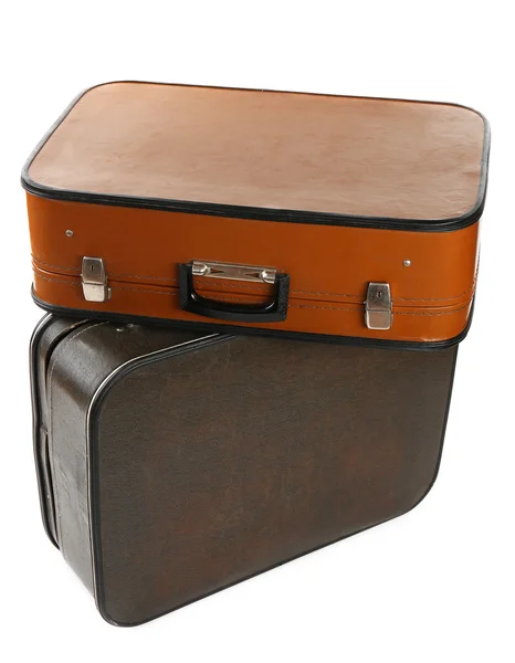 Старые винтажные чемоданы — стоковое фото