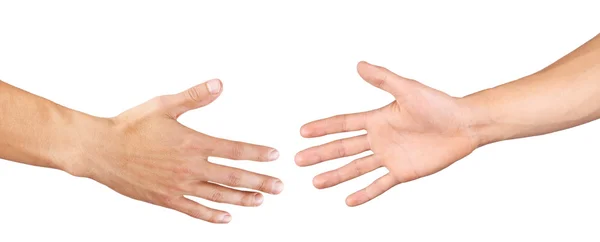 Men shaking hands isolated on white Stock Image