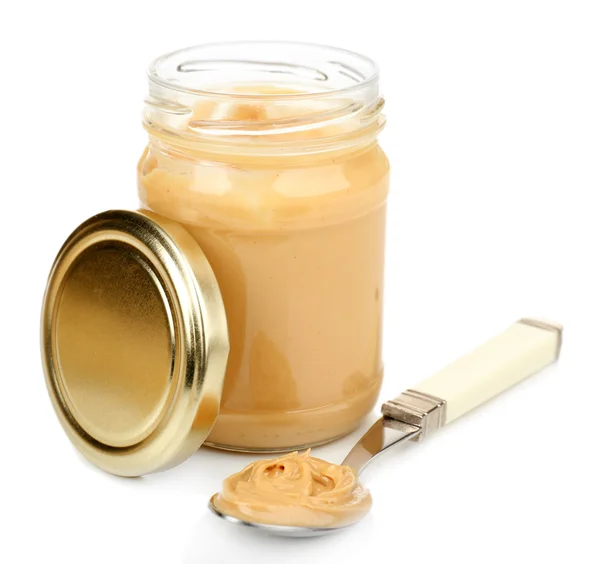 Cremige Erdnussbutter — Stockfoto