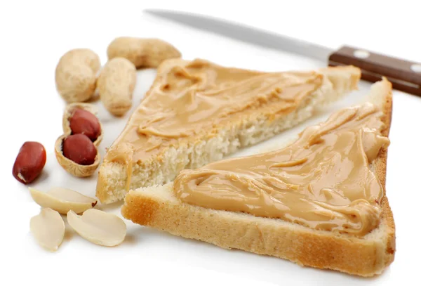 Cremige Erdnussbutter — Stockfoto