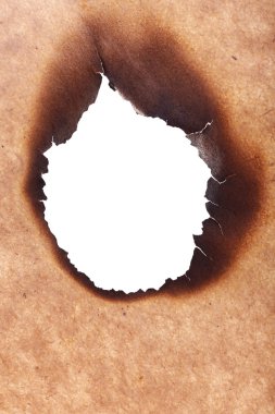 Arka plan olarak yanmış kağıt