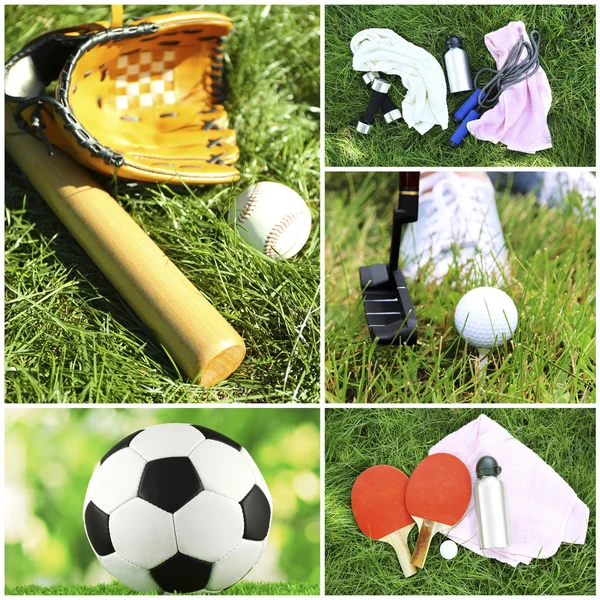 Outdoors sport collage — Stock Photo, Image