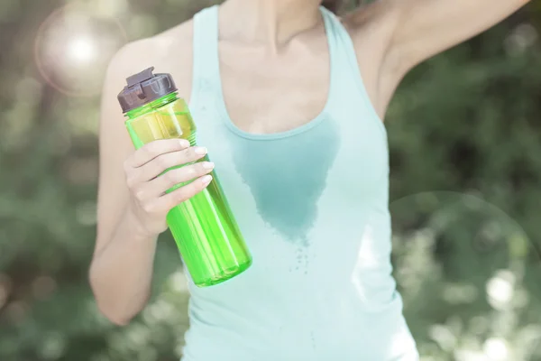 Young woman after long run — Stock Photo, Image