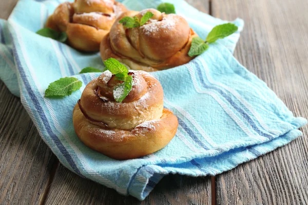 Tasty buns with berries — Stock Photo, Image