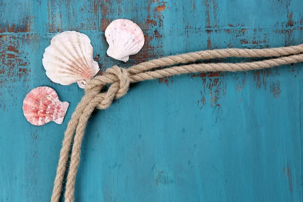 Marine Knoten auf Holz Hintergrund — Stockfoto