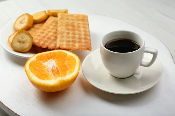 Finom reggeli kávéval — Stock Fotó